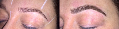 Woman treated with Microblading - Woman treated with Microblading