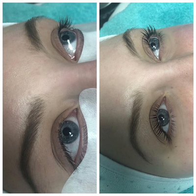 Lash Lift before and after photo