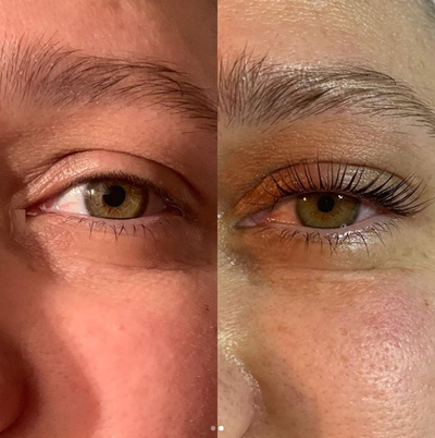 Woman treated with Lash Lift - Woman treated with Lash Lift