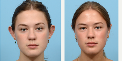 18-24 year old woman treated with Ear Surgery - This 18-year-old patient wanted to decrease the protrusion of her ears. Dr. Wise performed a bilateral otoplasty to achieve the desired result. 2 months post-op the patient loves how natural the position and proportions of her ears look.