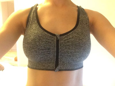 New Balance Red Bralette Crop Top Sports Bra with - Depop