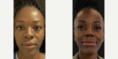 Woman treated with African American Rhinoplasty, Rhinoplasty - You can spot a satisfied patient from a mile away! Just one month post-op, and the transformation is already shining through. Our patient is thrilled with her refined, natural-looking results, and so are we!