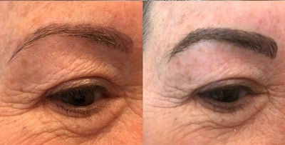 Microblading before and after photo