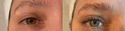 Woman treated with Lash Lift - Woman treated with Lash Lift