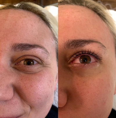 Woman treated with Lash Lift - Woman treated with Lash Lift