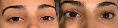 Woman treated with Lash Lift - Woman treated with Lash Lift