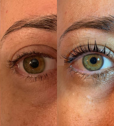 Woman treated with Lash Lift - Woman treated with Lash Lift