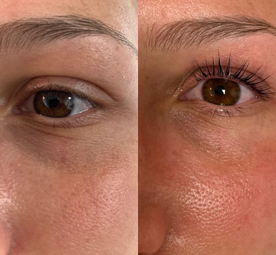 Woman treated with Lash Lift - Woman treated with Lash Lift
