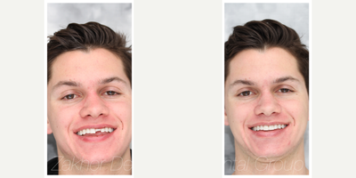 Porcelain Veneers before and after photo