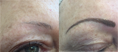 Microblading before and after photo