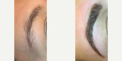 Microblading before and after photo