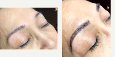 Microblading before and after photo