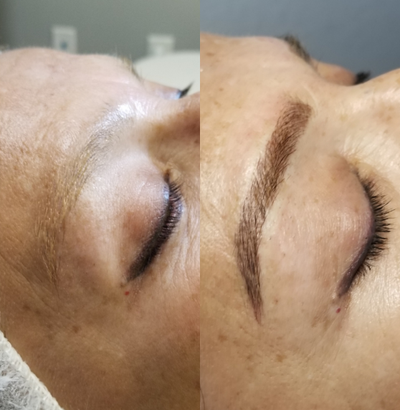 Microblading before and after photo