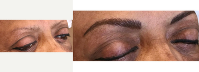 Microblading before and after photo