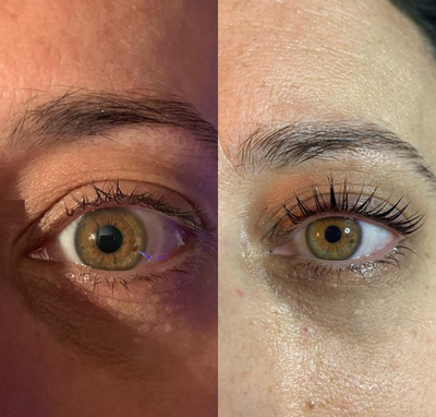 Woman treated with Lash Lift - Woman treated with Lash Lift