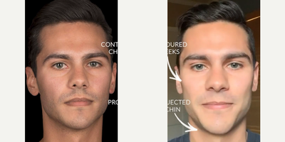 Man treated with Facial - Man treated with Facial