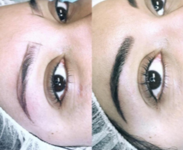 Microblading before and after photo
